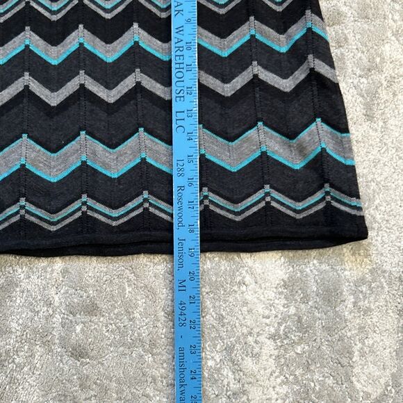 Krimson Klover By Sweater Girl Skirt Womens Small 100% Merino Wool Gray Aqua - Picture 6 of 6